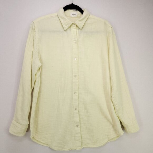 Wilfred Tops - Wilfred Aritzia Organic Cotton Gauze Button Down Long Sleeve Shirt Womens Size S